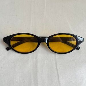 y2k sporty black round aviator sunglasses